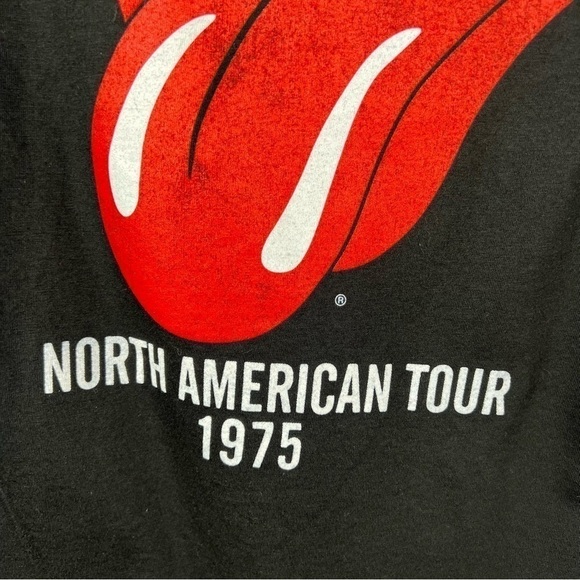 THE Rolling Stones North American Tour 1975 Band Concert Tee Black Small - Picture 5 of 6